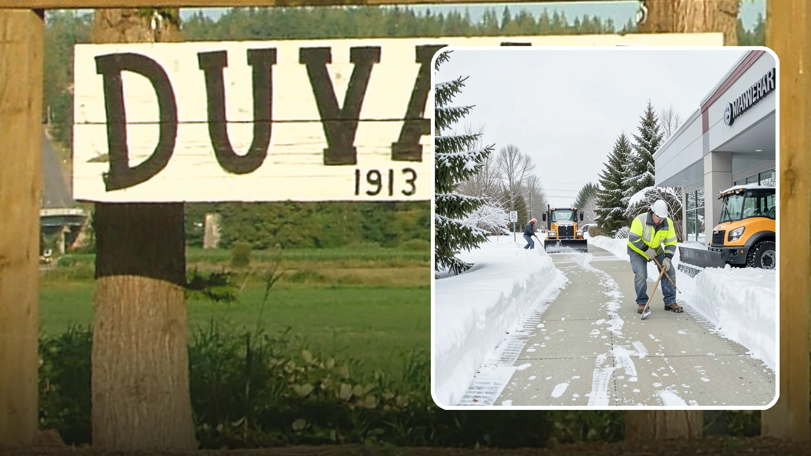 Car Dealership Sidewalk Clearing in Duvall, King County, WA - Showroom and service-entrance sidewalk clearing for Western Washington car dealerships, keeping customer walks safe and the...