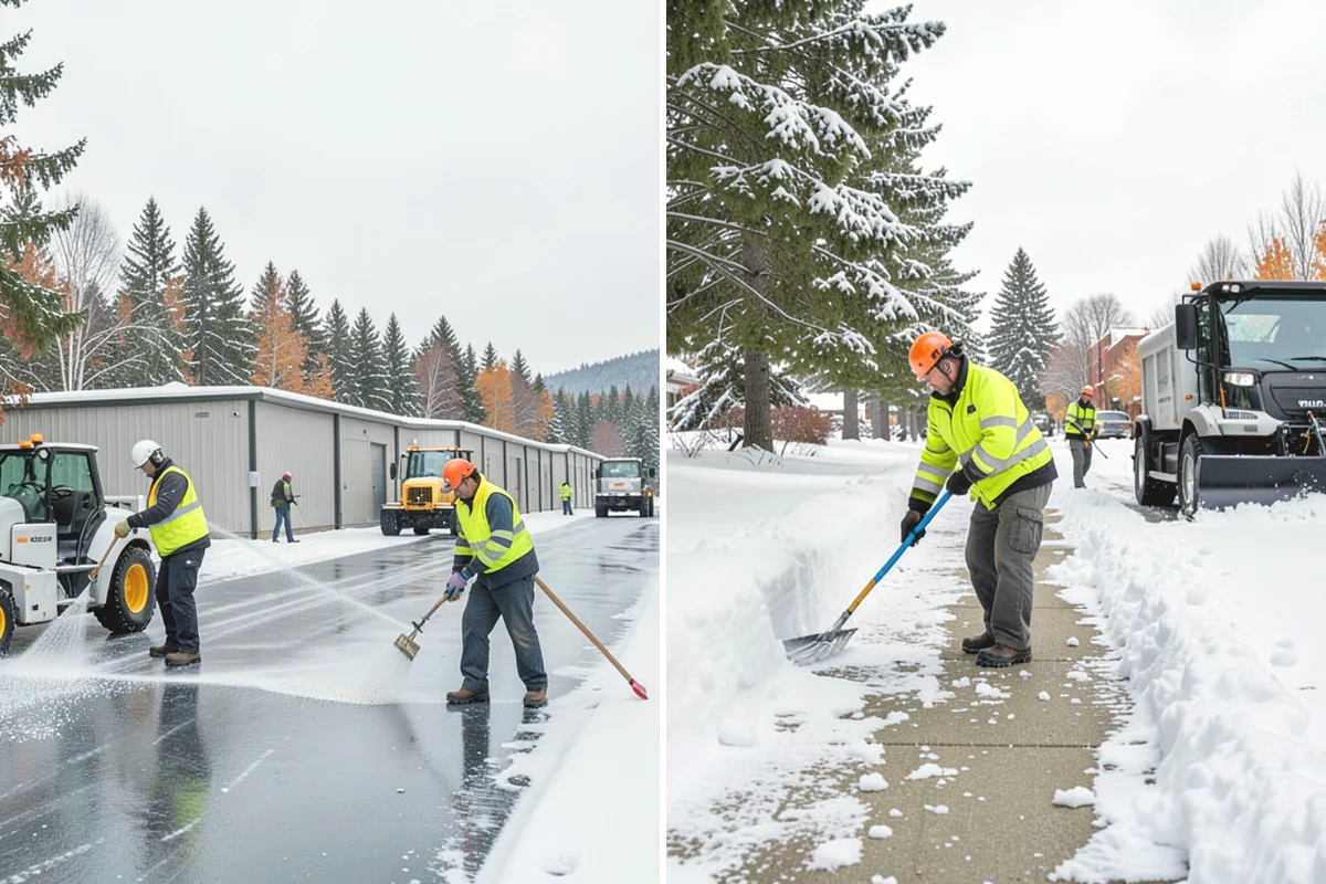 Car Dealership Sidewalk Clearing in Duvall, King County, WA - Clear the showroom entrance and customer walk before opening