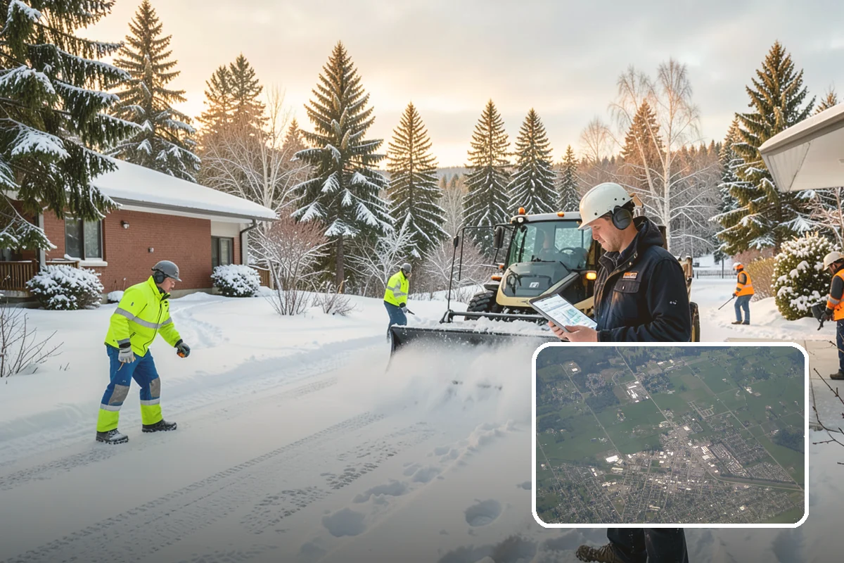 Car Dealership Sidewalk Clearing in Enumclaw, King County, WA - Showroom and service walks cleared for arriving customers