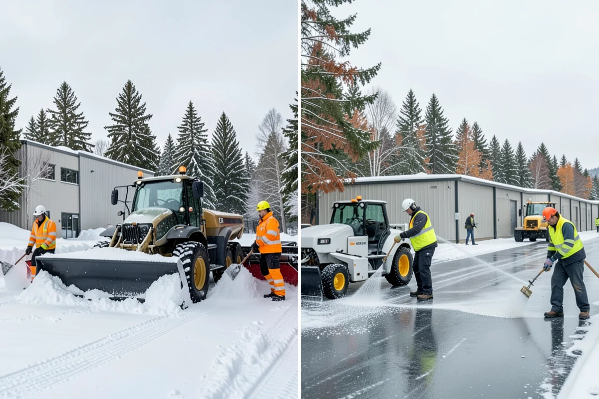 Car Dealership Sidewalk Clearing in Everett, Snohomish County, WA - Clear the showroom entrance and customer walk before opening