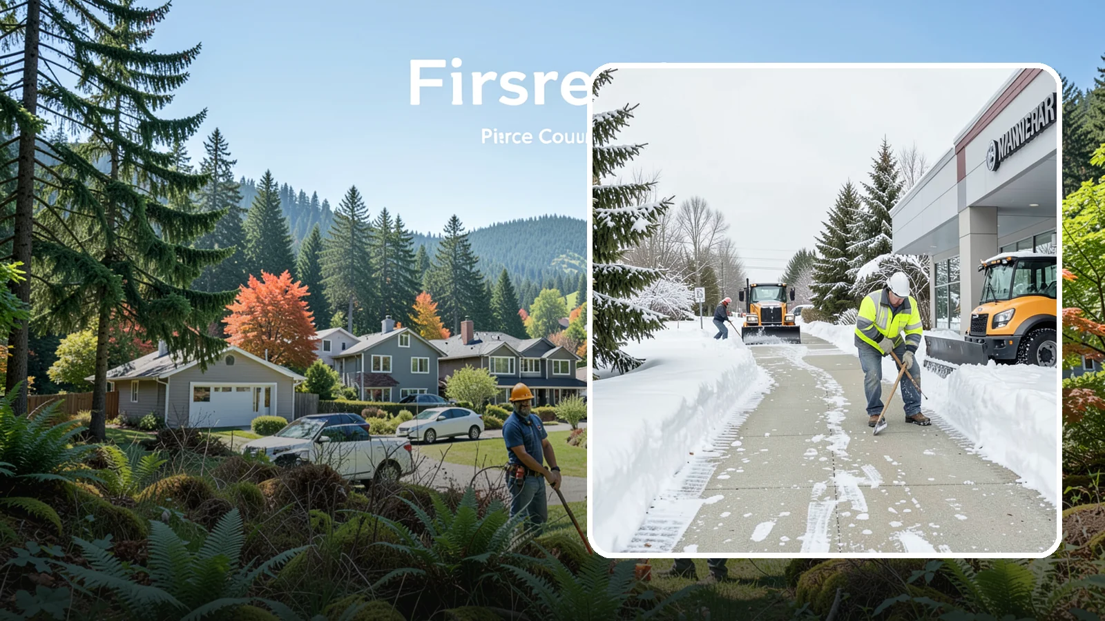Car Dealership Sidewalk Clearing in Fircrest, Pierce County, WA - Showroom and service-entrance sidewalk clearing for Western Washington car dealerships, keeping customer walks safe and the...