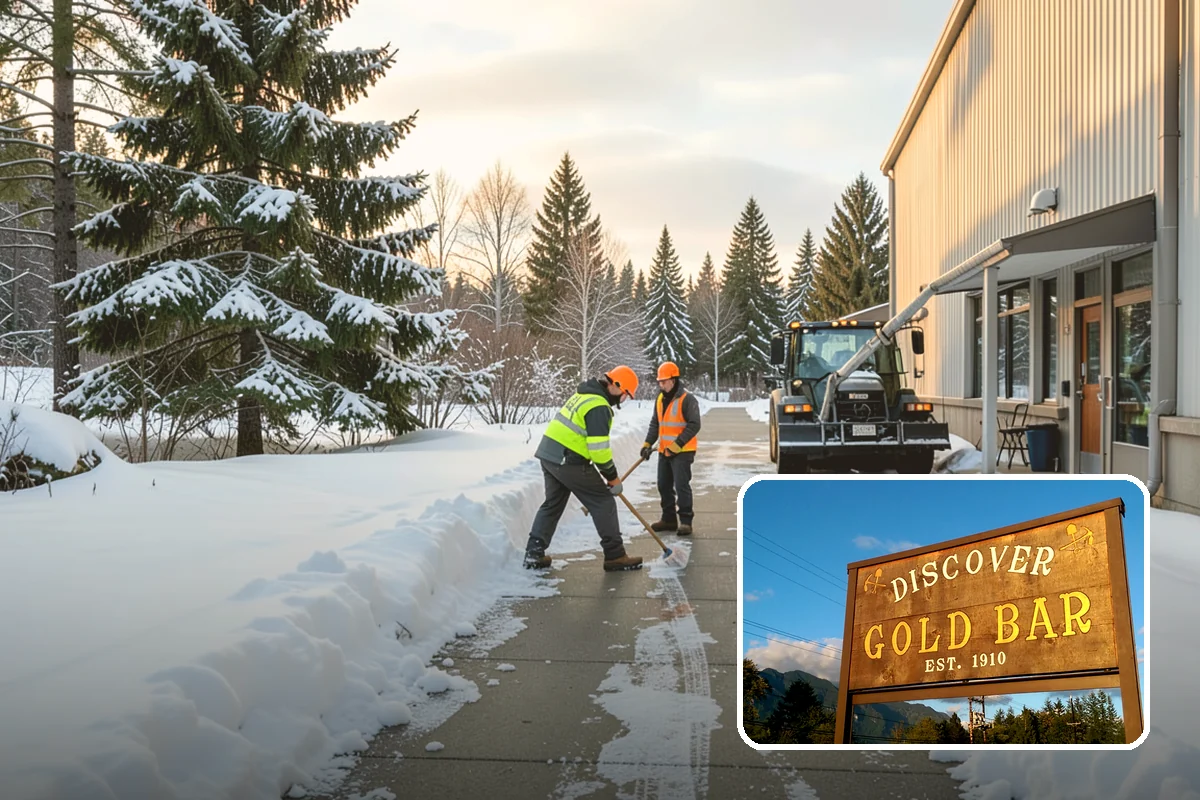 Car Dealership Sidewalk Clearing in Gold Bar, Snohomish County, WA - Showroom and service walks cleared for arriving customers