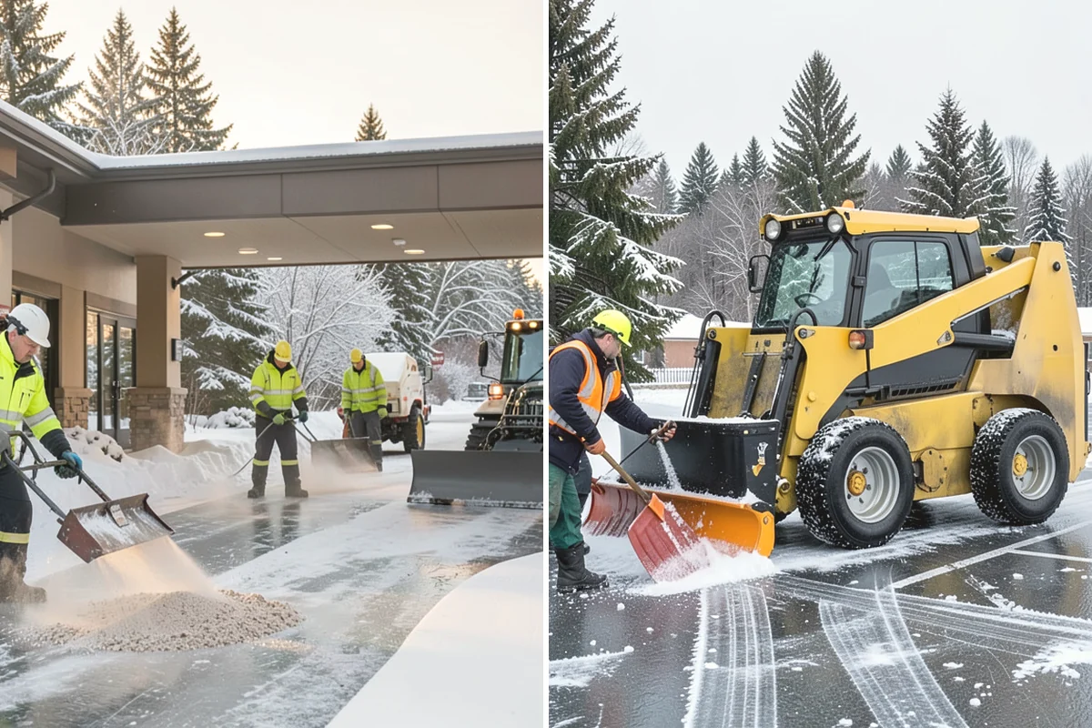 Car Dealership Sidewalk Clearing in La Conner, Skagit County, WA - Clear the showroom entrance and customer walk before opening