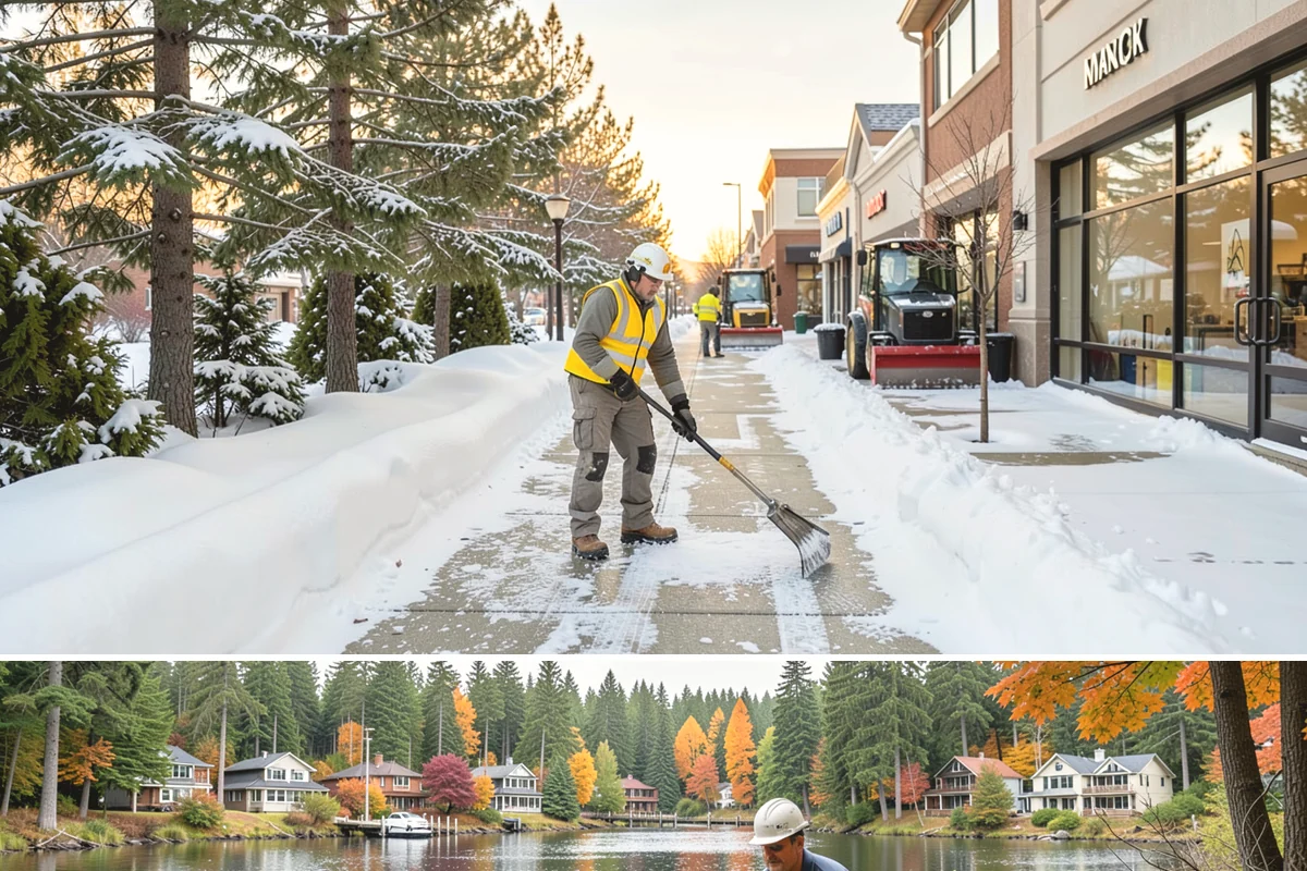 Car Dealership Sidewalk Clearing in La Conner, Skagit County, WA - Dealership demand runs December through February, when overnight drizzle glazes smooth showroom entrances before customers arrive.