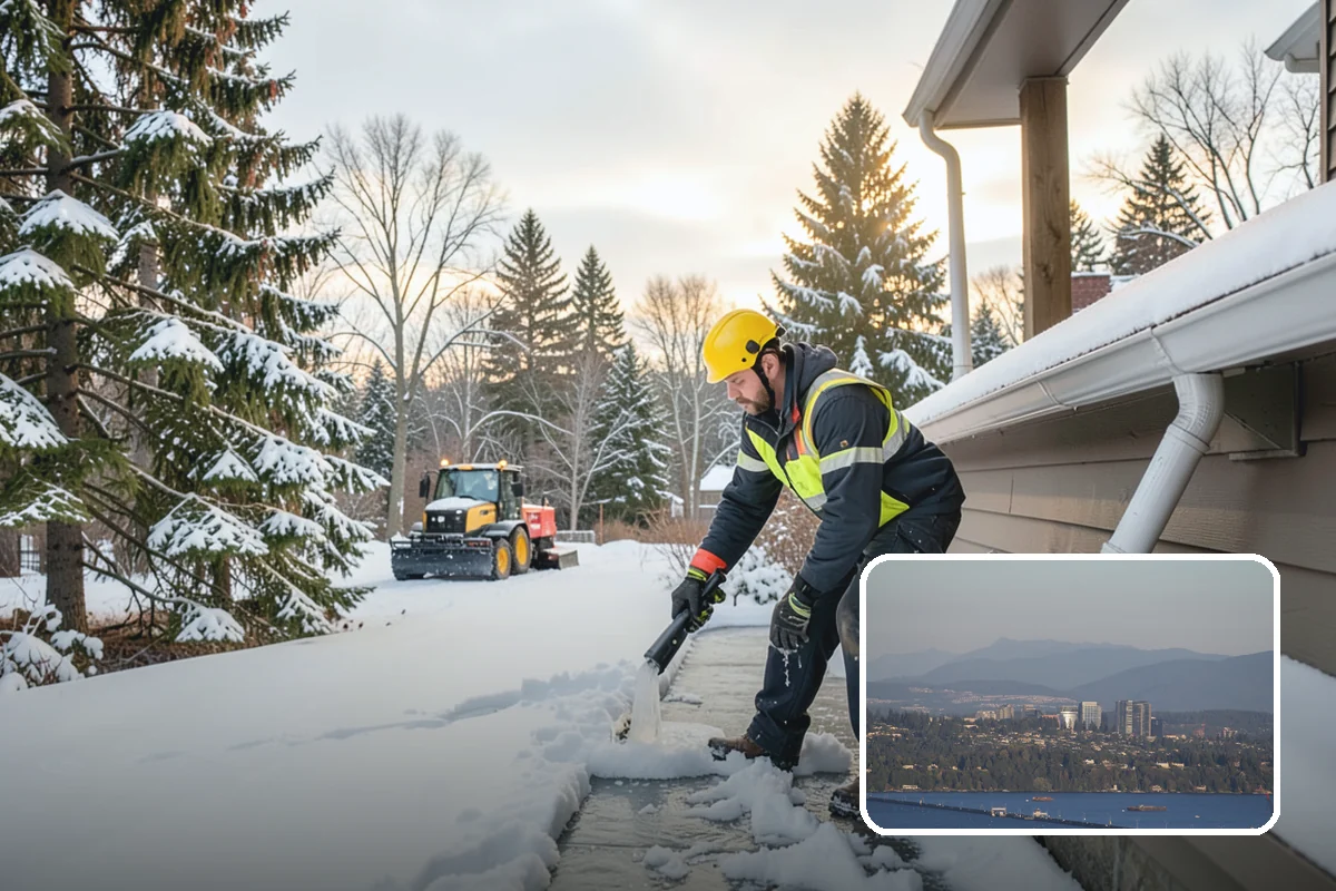 Car Dealership Sidewalk Clearing in Medina, King County, WA - Showroom and service walks cleared for arriving customers