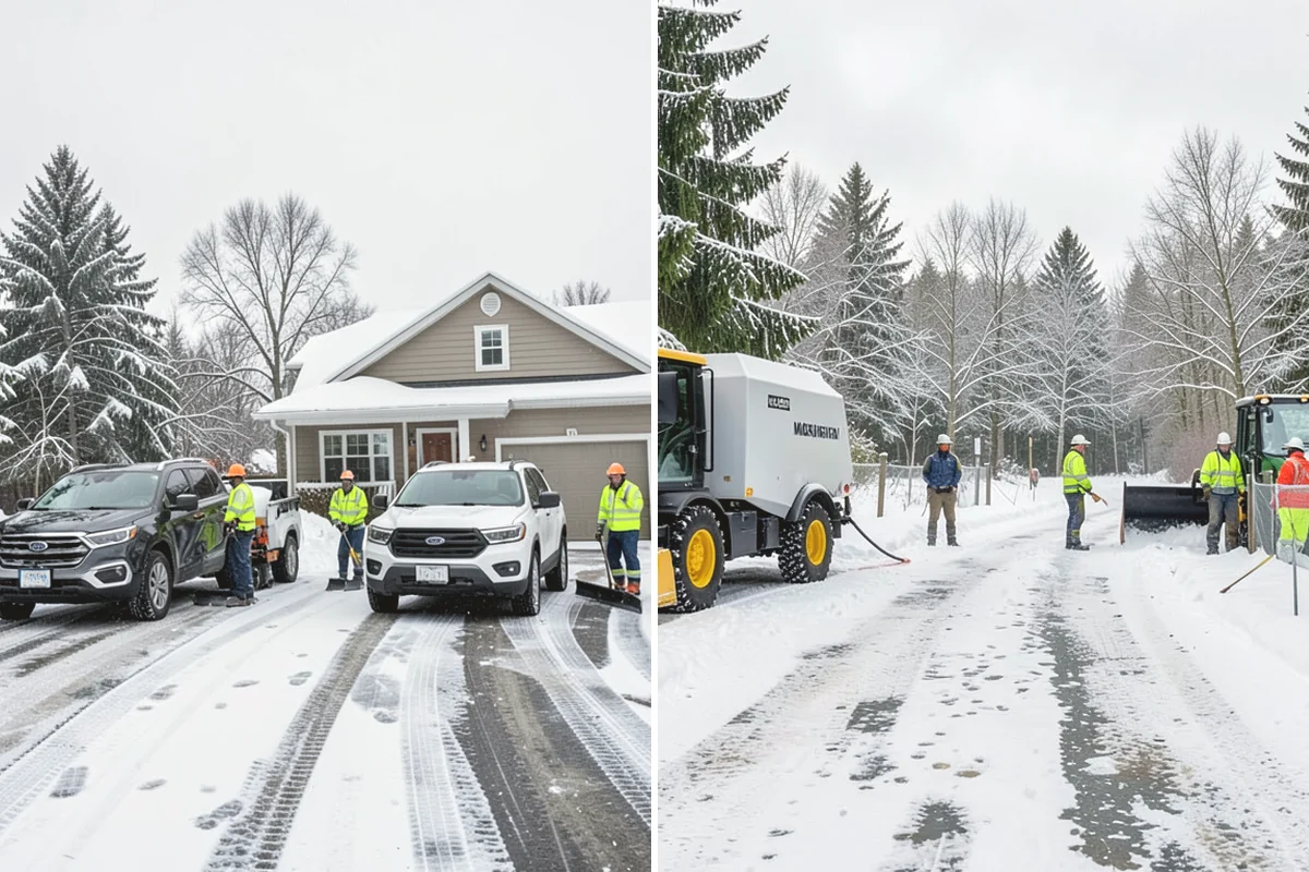 Car Dealership Sidewalk Clearing in Mercer Island, King County, WA - Clear the showroom entrance and customer walk before opening