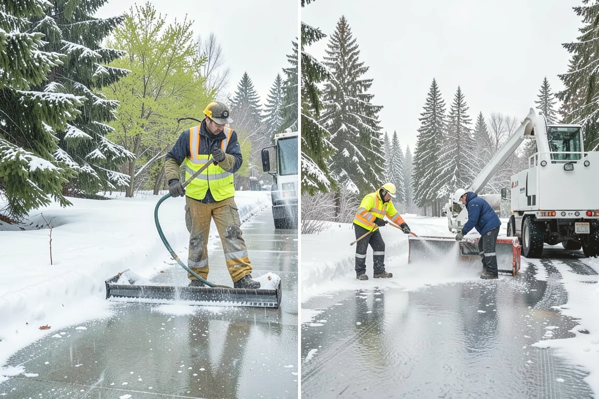 Car Dealership Sidewalk Clearing in Monroe, Snohomish County, WA - Clear the showroom entrance and customer walk before opening