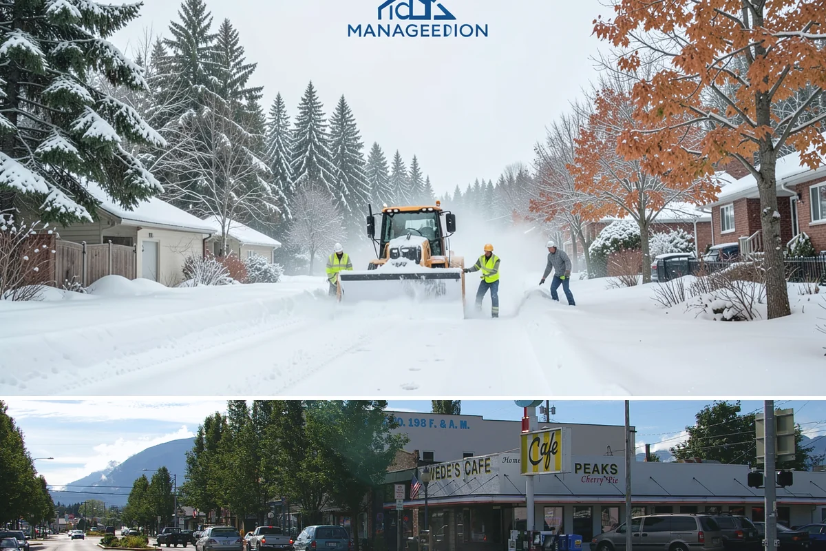 Car Dealership Sidewalk Clearing in North Bend, King County, WA - Dealership demand runs December through February, when overnight drizzle glazes smooth showroom entrances before customers arrive.