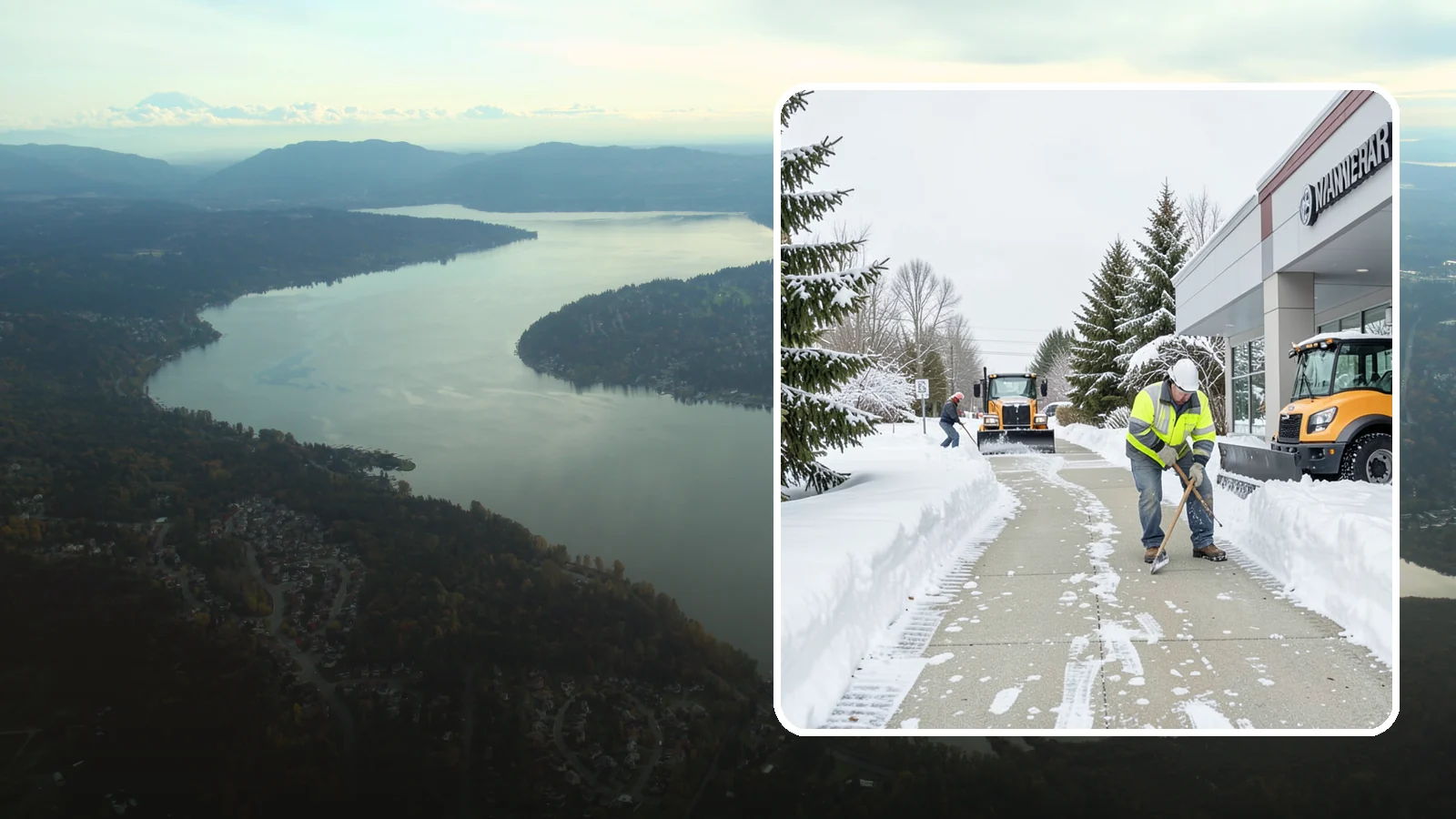 Car Dealership Sidewalk Clearing in Sammamish, King County, WA - Showroom and service-entrance sidewalk clearing for Western Washington car dealerships, keeping customer walks safe and the...
