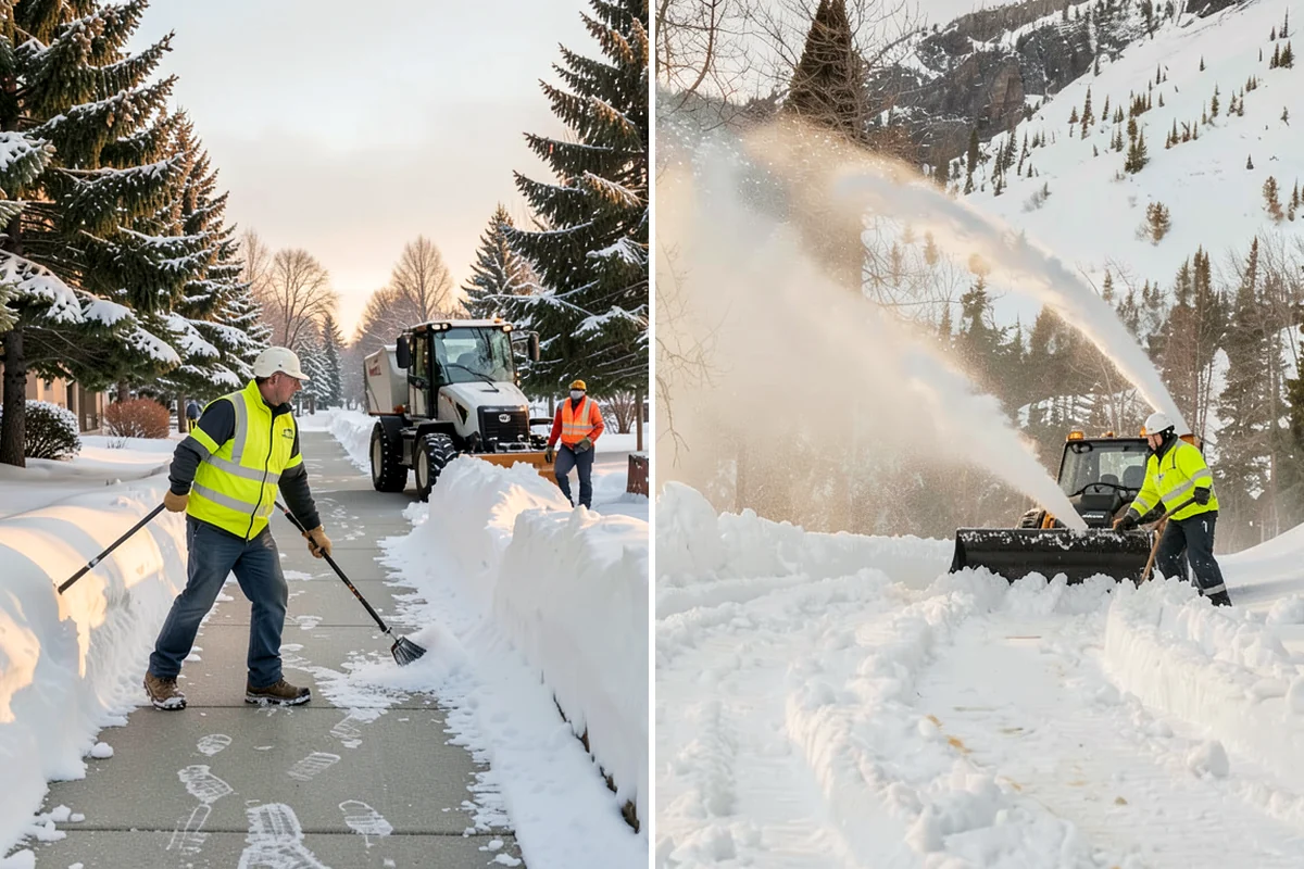 Car Dealership Sidewalk Clearing in Shoreline, King County, WA - Clear the showroom entrance and customer walk before opening