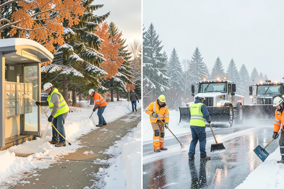 Car Dealership Sidewalk Clearing in Steilacoom, Pierce County, WA - Clear the showroom entrance and customer walk before opening