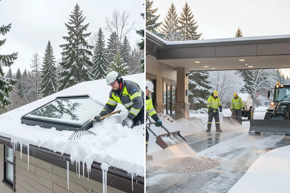 Car Dealership Sidewalk Clearing in Woodinville, King County, WA - Clear the showroom entrance and customer walk before opening