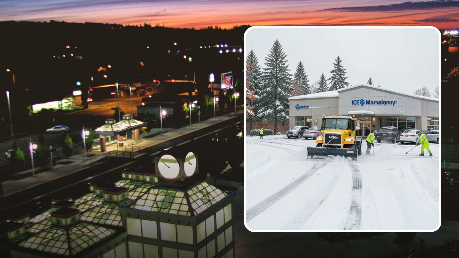 Car Dealership Snow Plowing in Auburn, King County, WA - We plow dealership lots, showroom entrances, and service drives while working carefully around your inventory.