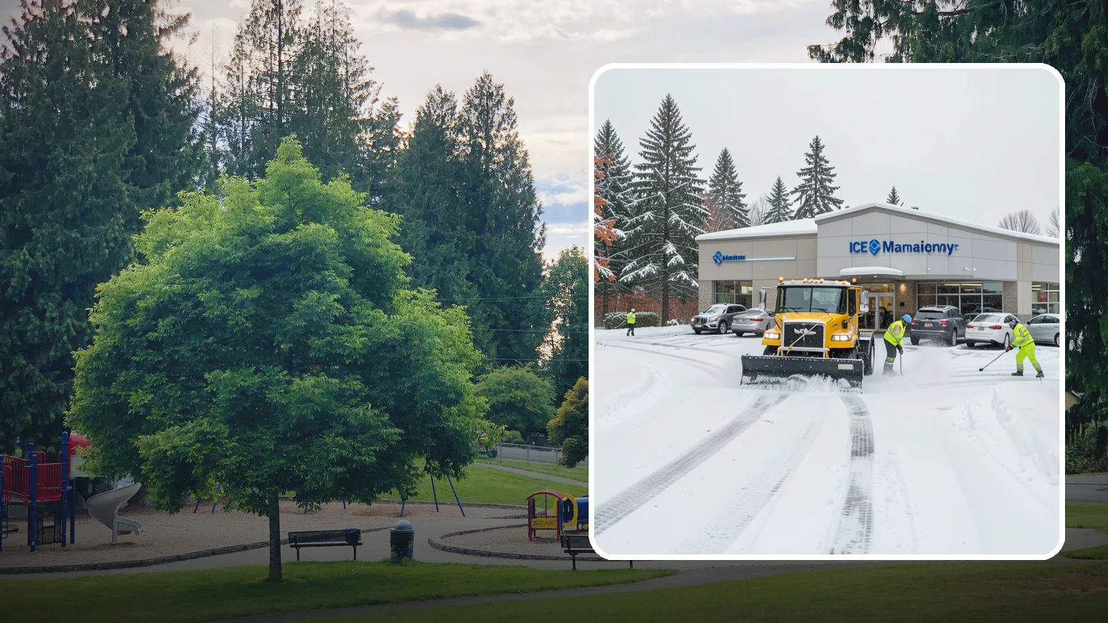 Car Dealership Snow Plowing in Bonney Lake, Pierce County, WA - We plow dealership lots, showroom entrances, and service drives while working carefully around your inventory.