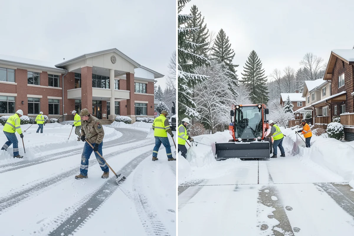 Car Dealership Snow Plowing in Bonney Lake, Pierce County, WA - Map the display rows, customer lot, and service drive with management
