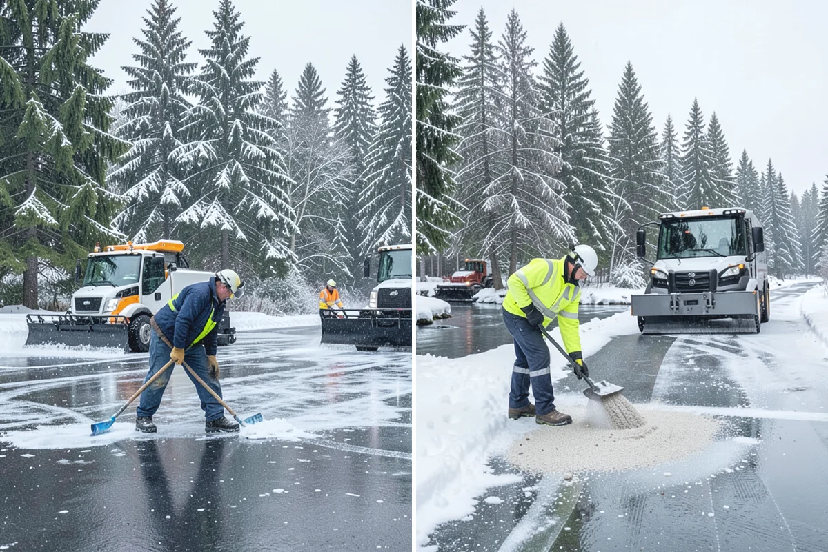 Car Dealership Snow Plowing in Buckley, Pierce County, WA - Map the display rows, customer lot, and service drive with management