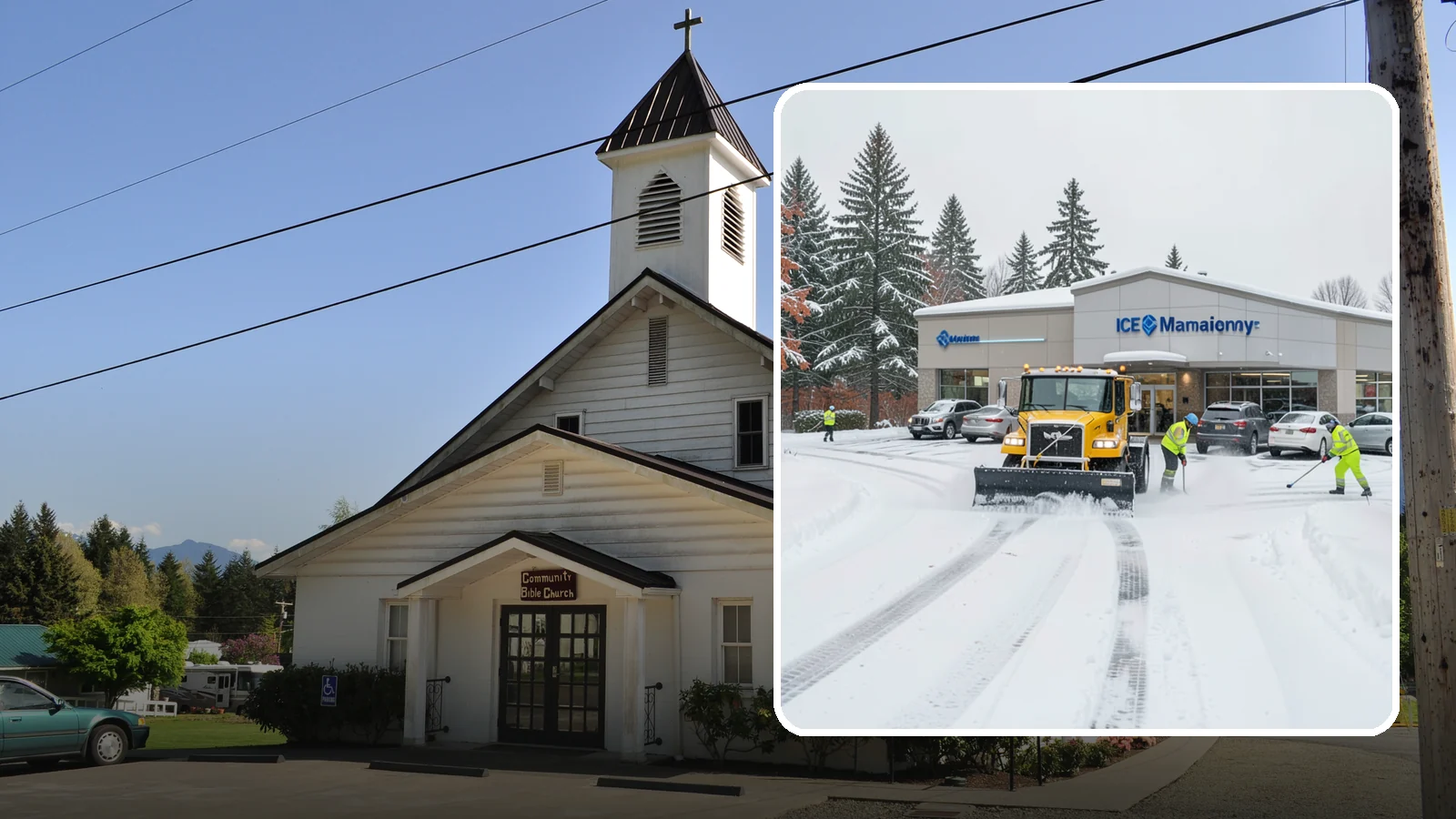 Car Dealership Snow Plowing in Concrete, Skagit County, WA - We plow dealership lots, showroom entrances, and service drives while working carefully around your inventory.