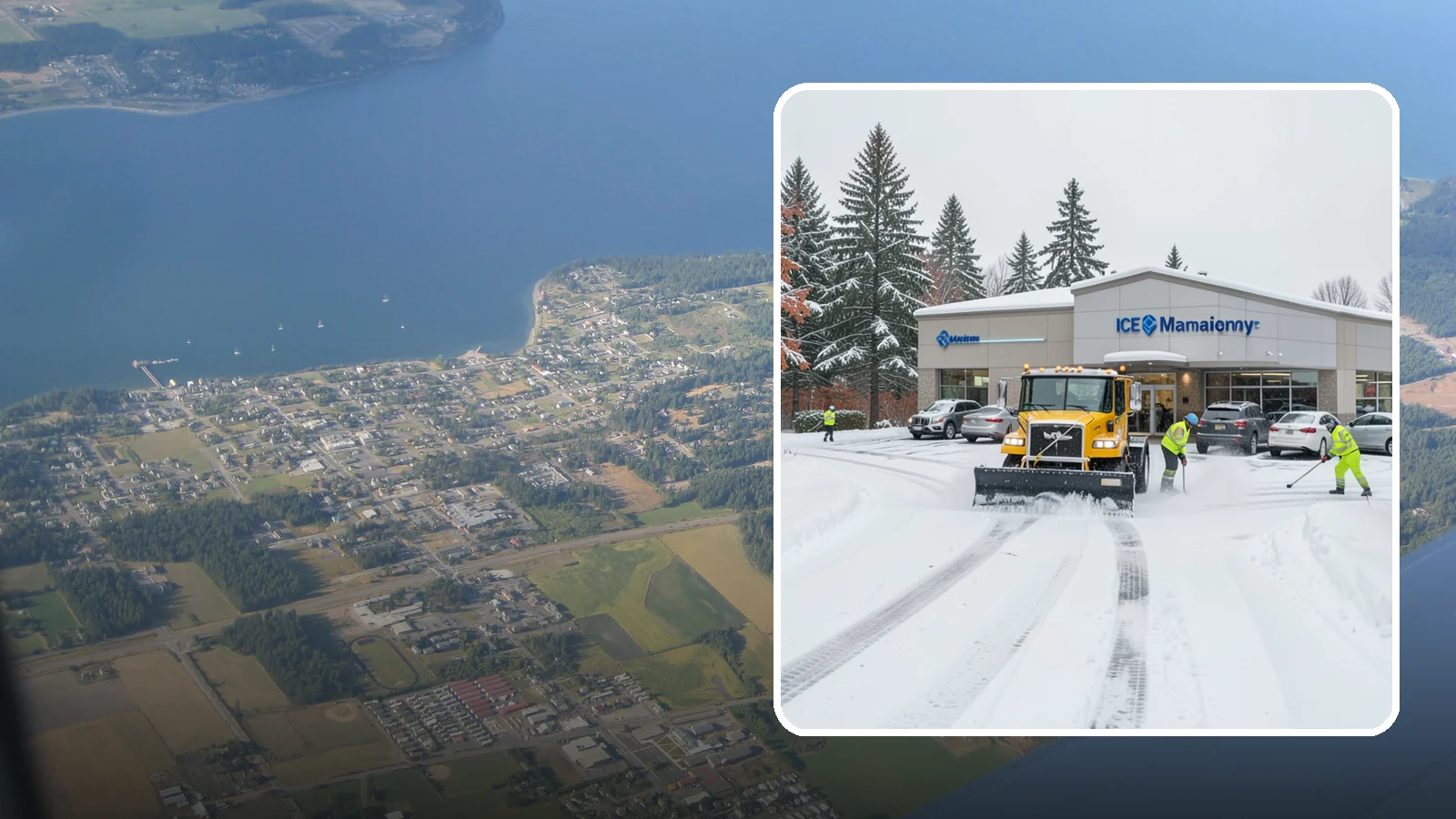 Car Dealership Snow Plowing in Coupeville, Island County, WA - We plow dealership lots, showroom entrances, and service drives while working carefully around your inventory.