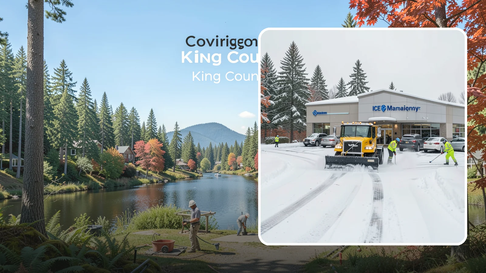 Car Dealership Snow Plowing in Covington, King County, WA - We plow dealership lots, showroom entrances, and service drives while working carefully around your inventory.