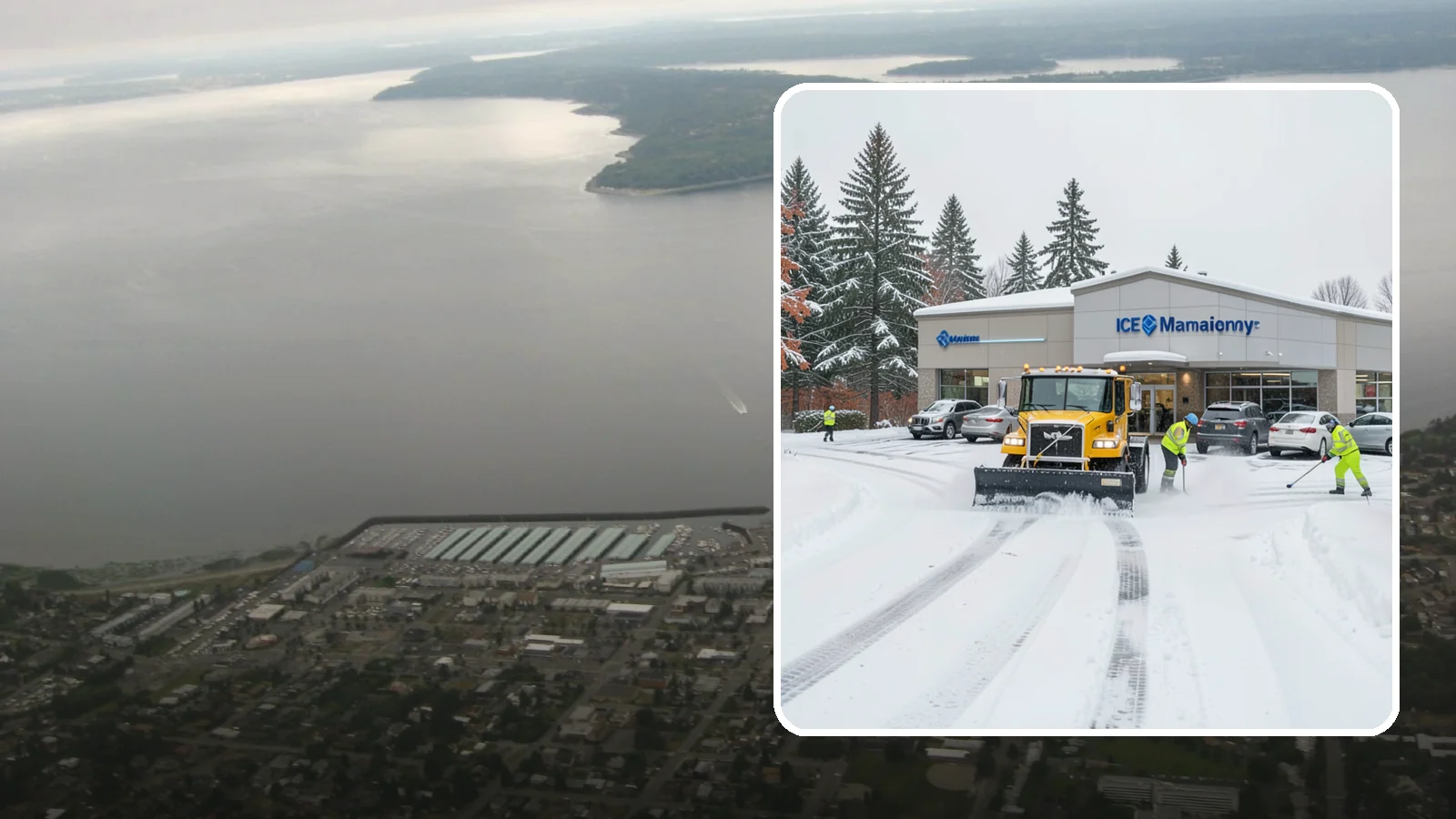 Car Dealership Snow Plowing in Des Moines, King County, WA - We plow dealership lots, showroom entrances, and service drives while working carefully around your inventory.