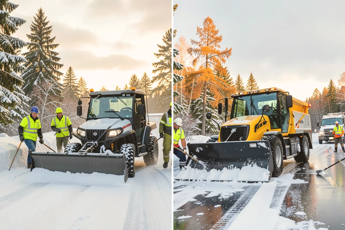 Car Dealership Snow Plowing in Eatonville, Pierce County, WA - Map the display rows, customer lot, and service drive with management