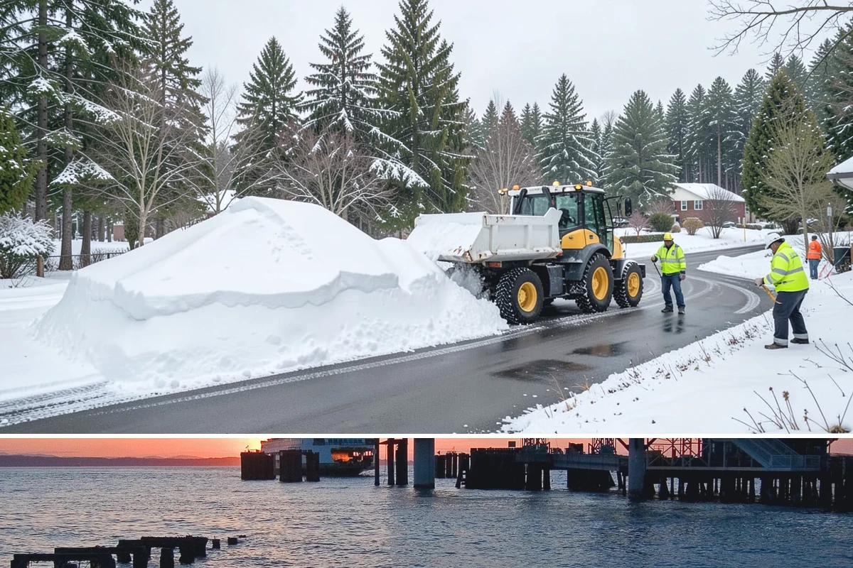 Car Dealership Snow Plowing in Edmonds, Snohomish County, WA - Set up service before winter so your inventory and showroom stay presentable and open.