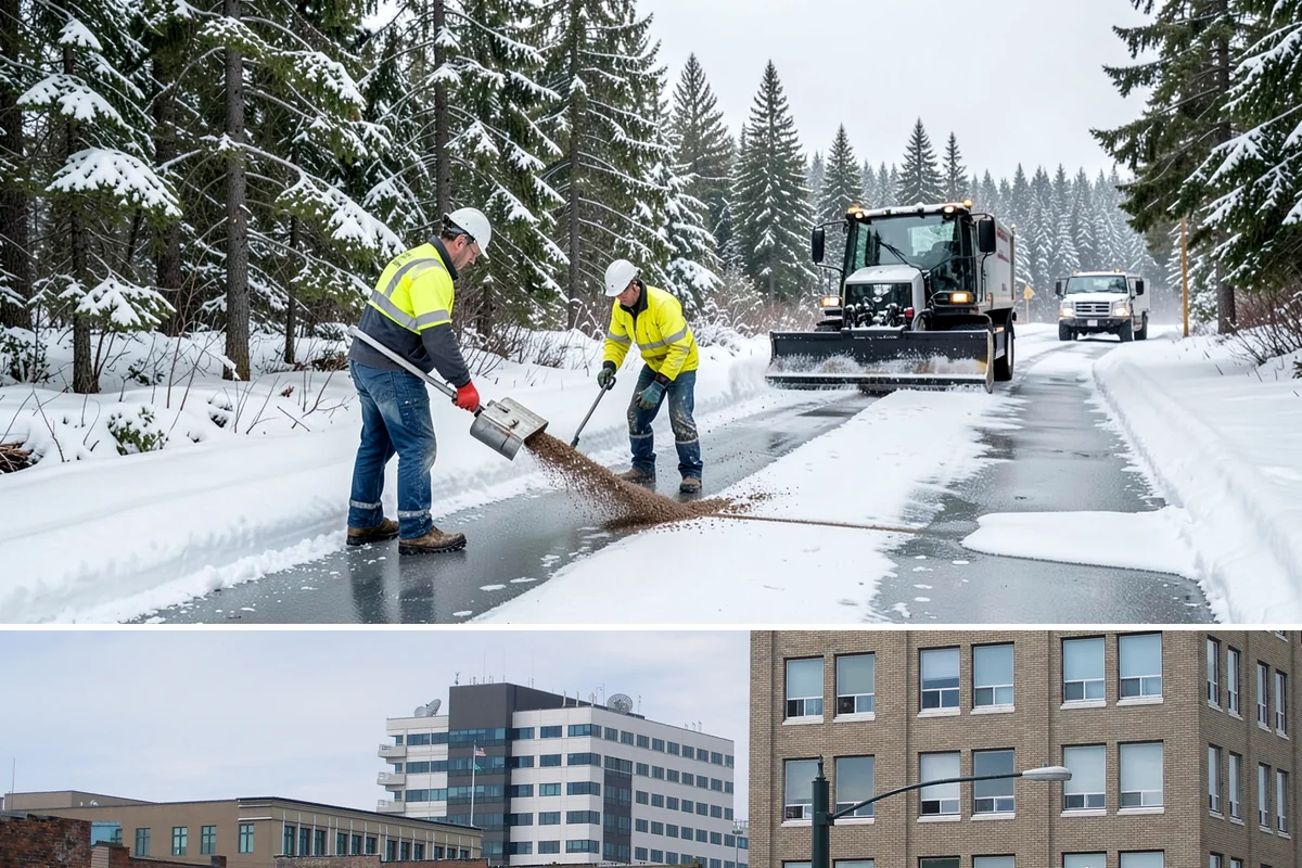 Car Dealership Snow Plowing in Everett, Snohomish County, WA - Set up service before winter so your inventory and showroom stay presentable and open.