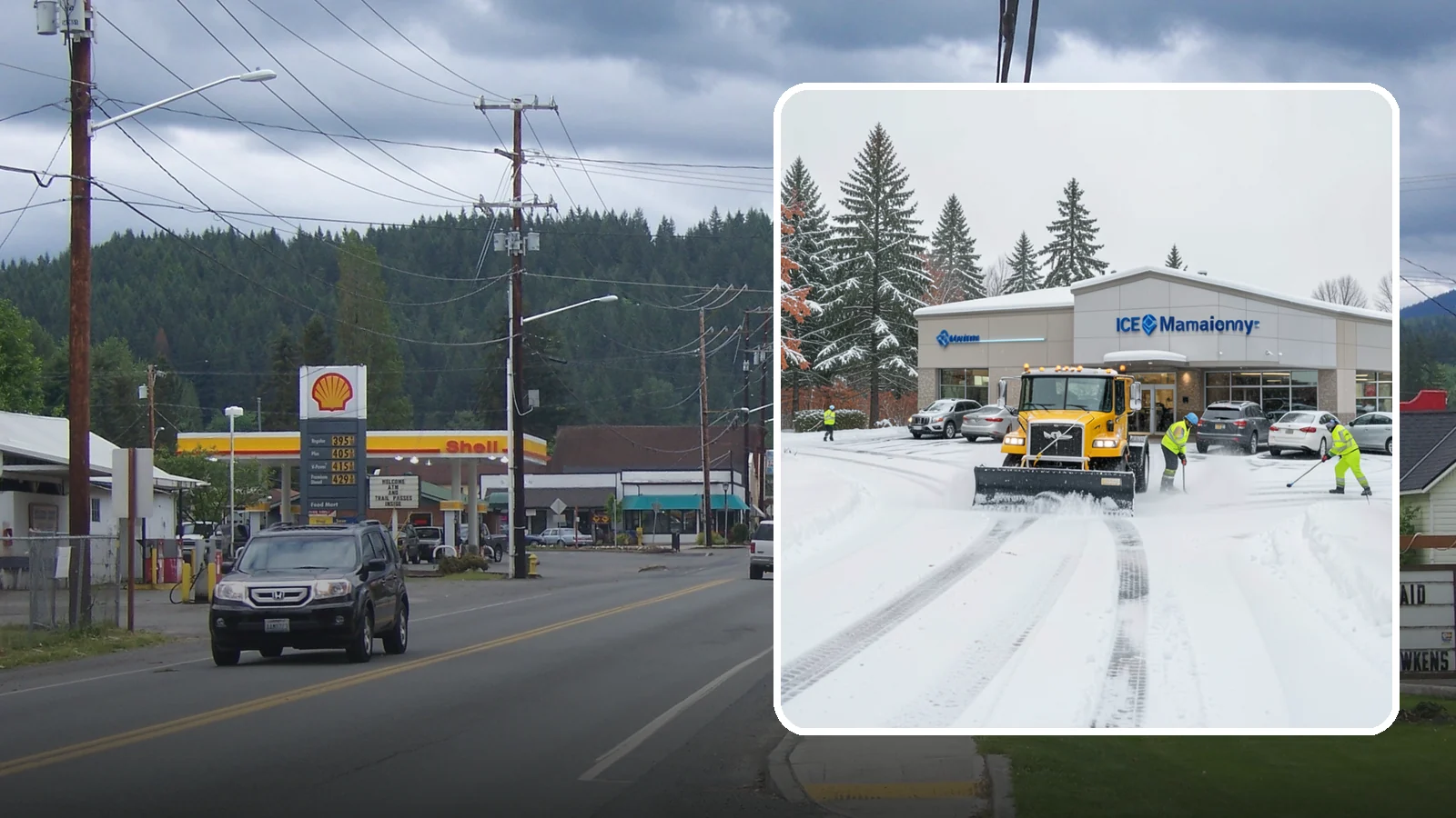 Car Dealership Snow Plowing in Granite Falls, Snohomish County, WA - We plow dealership lots, showroom entrances, and service drives while working carefully around your inventory.