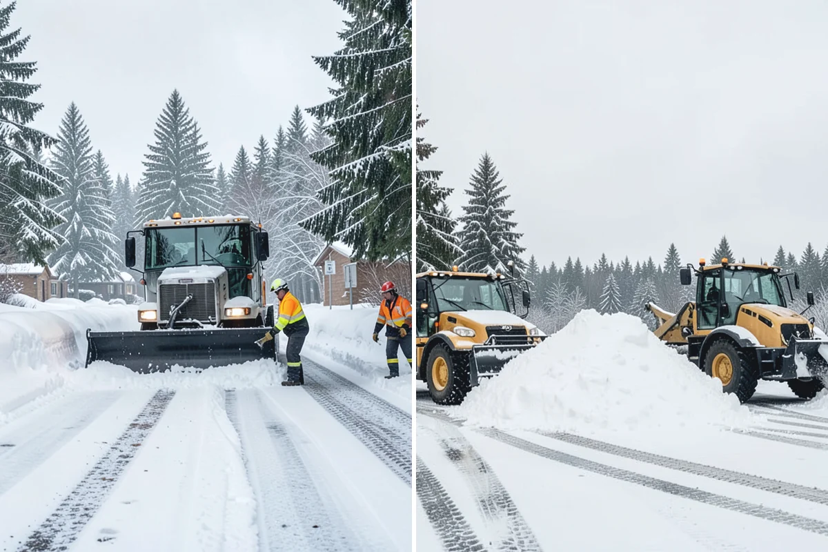 Car Dealership Snow Plowing in Hamilton, Skagit County, WA - Map the display rows, customer lot, and service drive with management