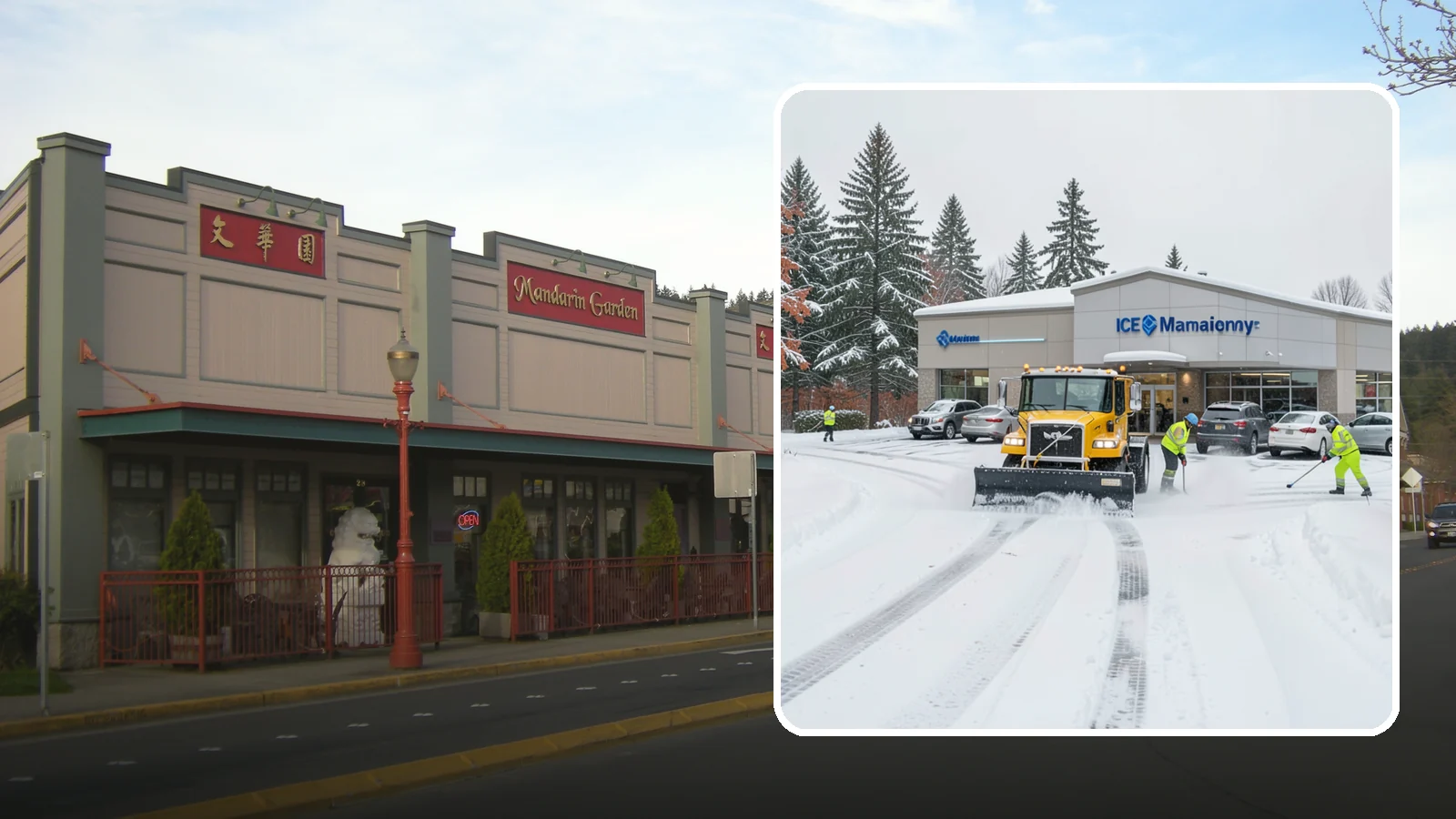 Car Dealership Snow Plowing in Issaquah, King County, WA - We plow dealership lots, showroom entrances, and service drives while working carefully around your inventory.