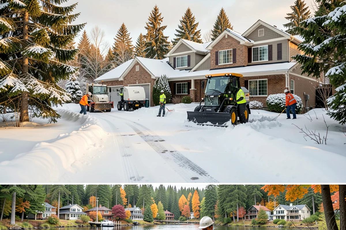 Car Dealership Snow Plowing in La Conner, Skagit County, WA - Set up service before winter so your inventory and showroom stay presentable and open.