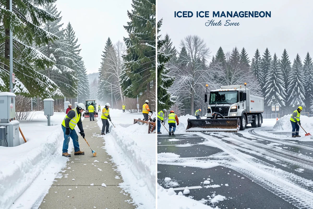 Car Dealership Snow Plowing in Lakewood, Pierce County, WA - Map the display rows, customer lot, and service drive with management
