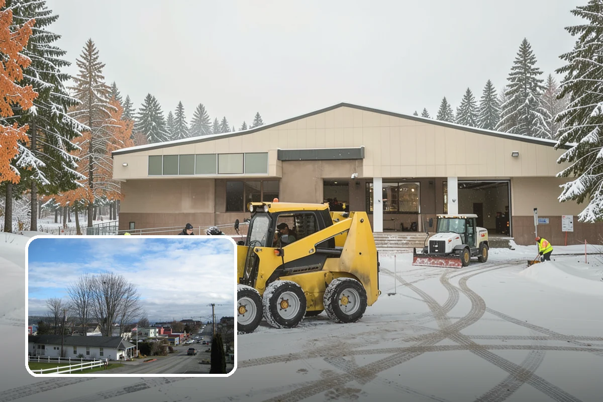 Car Dealership Snow Plowing in Langley, Island County, WA - Inventory rows cleared without scraping vehicles