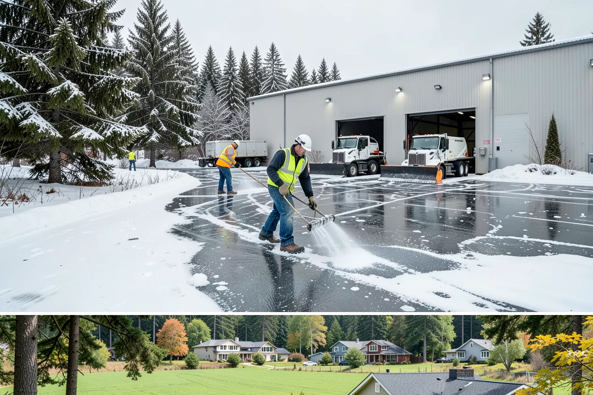 Car Dealership Snow Plowing in Lyman, Skagit County, WA - Set up service before winter so your inventory and showroom stay presentable and open.