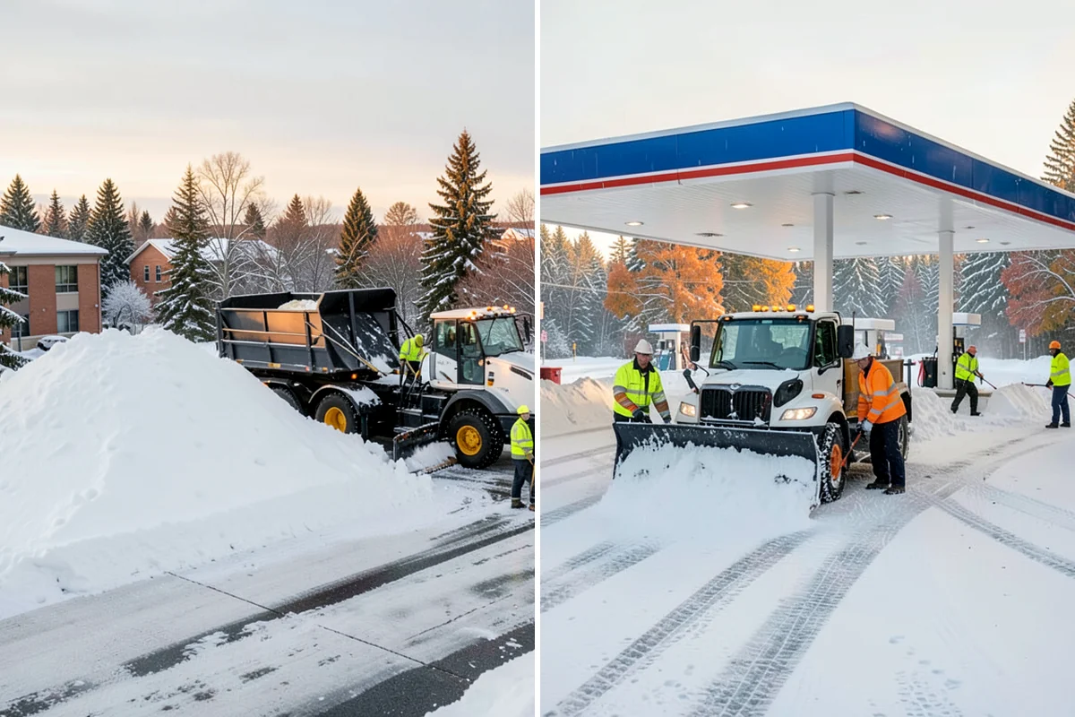 Car Dealership Snow Plowing in Maple Valley, King County, WA - Map the display rows, customer lot, and service drive with management