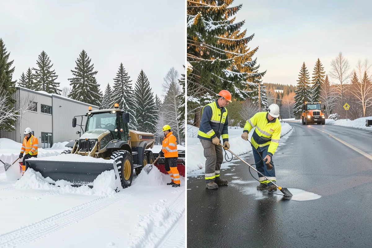 Car Dealership Snow Plowing in Mercer Island, King County, WA - Map the display rows, customer lot, and service drive with management