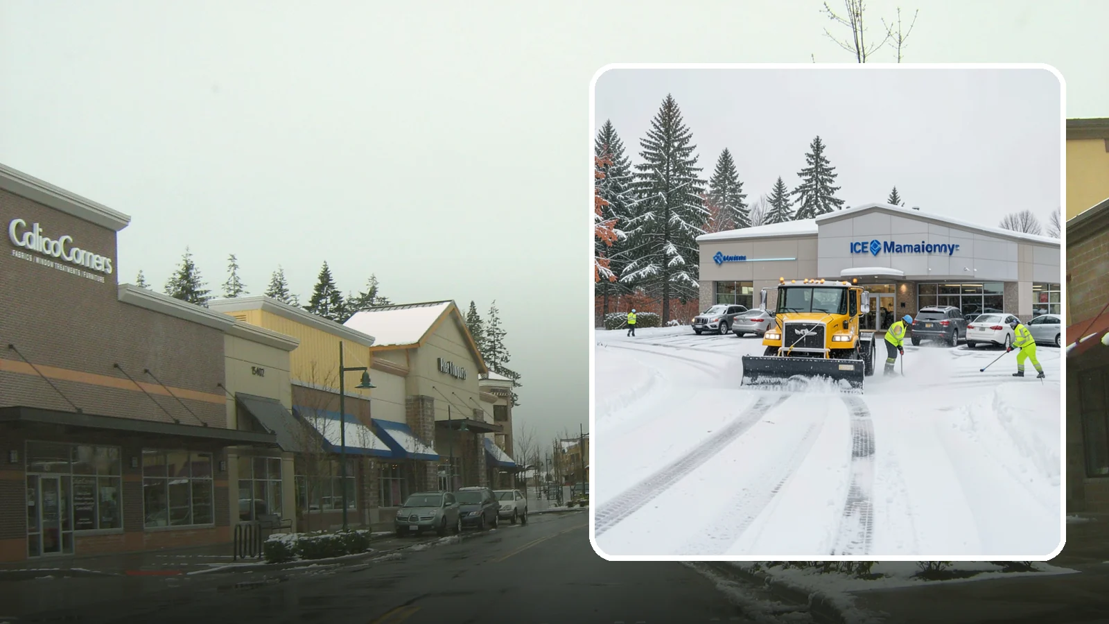 Car Dealership Snow Plowing in Mill Creek, Snohomish County, WA - We plow dealership lots, showroom entrances, and service drives while working carefully around your inventory.