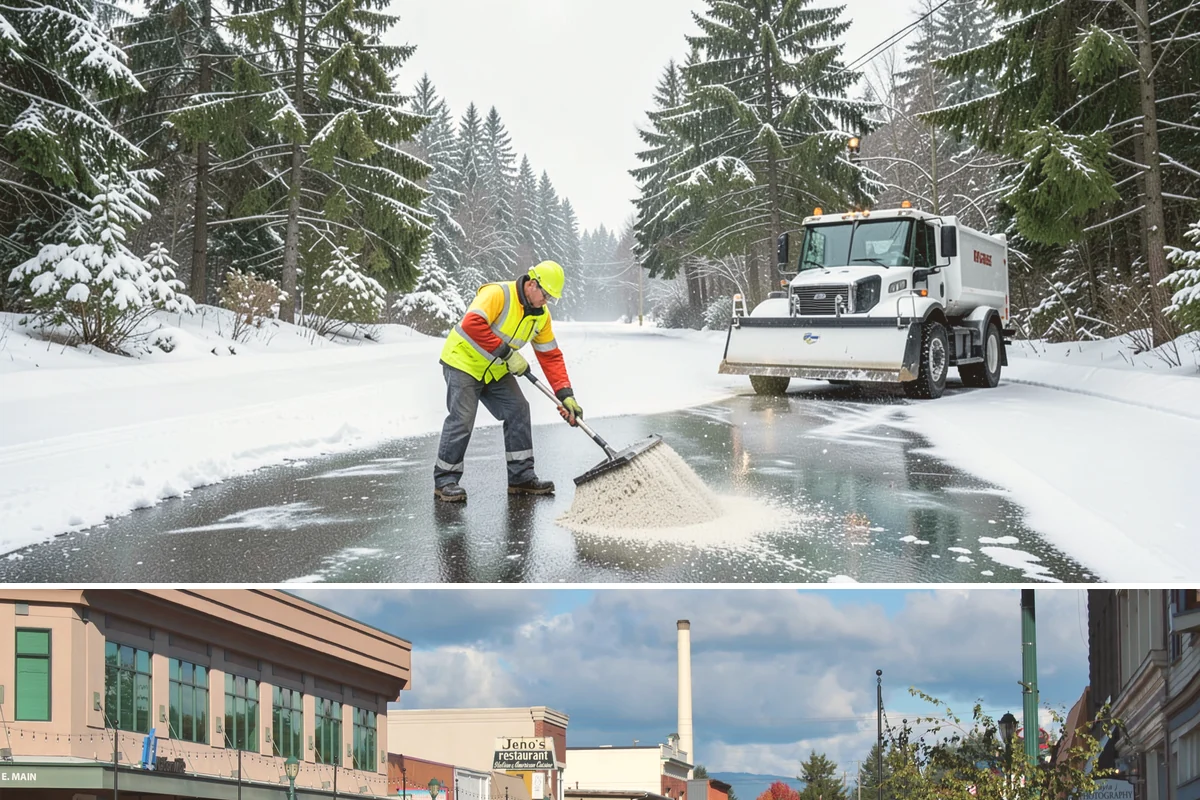 Car Dealership Snow Plowing in Monroe, Snohomish County, WA - Set up service before winter so your inventory and showroom stay presentable and open.
