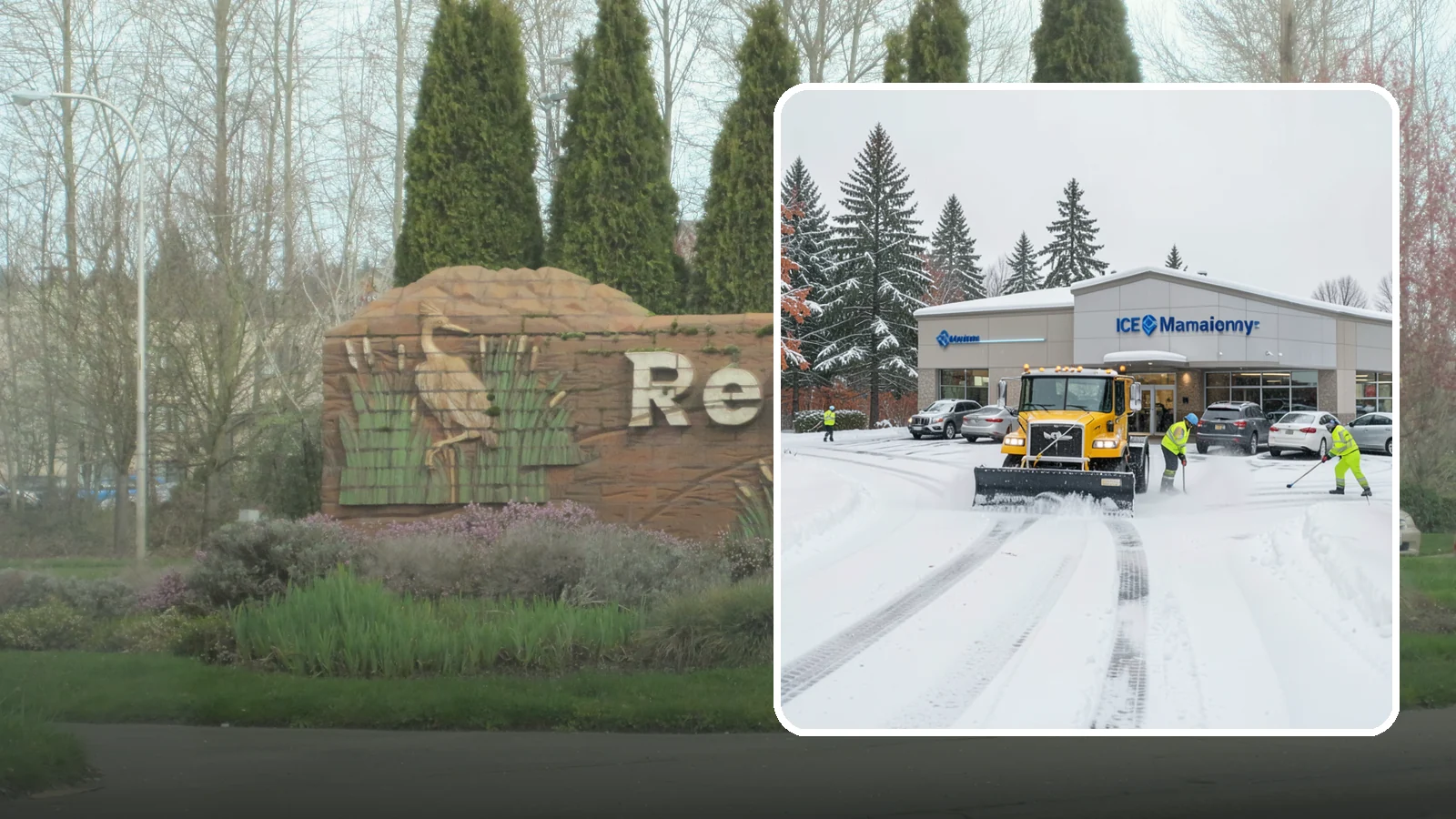 Car Dealership Snow Plowing in Renton, King County, WA - We plow dealership lots, showroom entrances, and service drives while working carefully around your inventory.