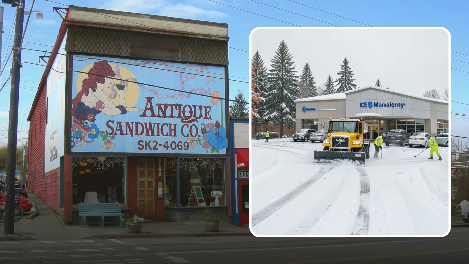 Car Dealership Snow Plowing in Ruston, Pierce County, WA - We plow dealership lots, showroom entrances, and service drives while working carefully around your inventory.