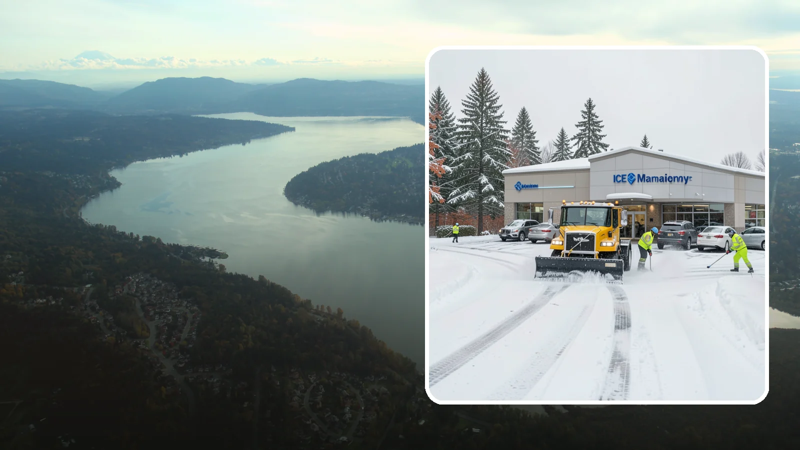 Car Dealership Snow Plowing in Sammamish, King County, WA - We plow dealership lots, showroom entrances, and service drives while working carefully around your inventory.