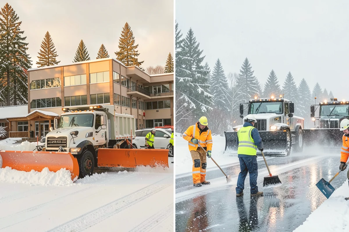 Car Dealership Snow Plowing in Sammamish, King County, WA - Map the display rows, customer lot, and service drive with management