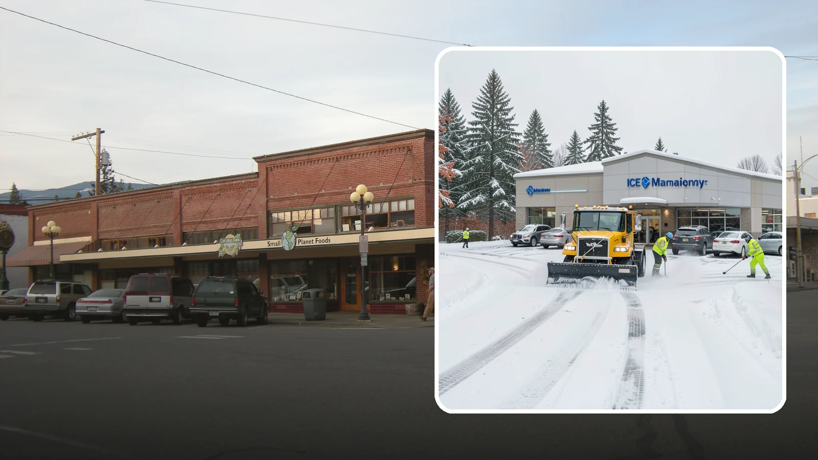Car Dealership Snow Plowing in Sedro-Woolley, Skagit County, WA - We plow dealership lots, showroom entrances, and service drives while working carefully around your inventory.