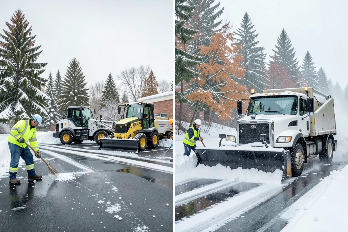 Car Dealership Snow Plowing in Shoreline, King County, WA - Map the display rows, customer lot, and service drive with management