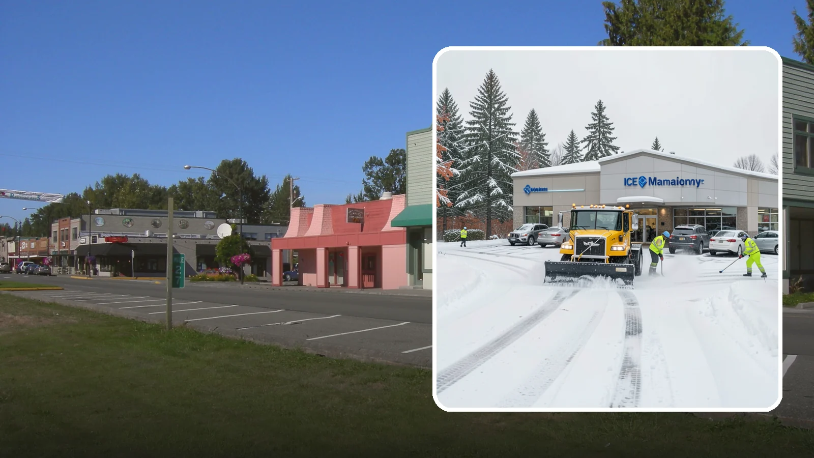 Car Dealership Snow Plowing in Snoqualmie, King County, WA - We plow dealership lots, showroom entrances, and service drives while working carefully around your inventory.