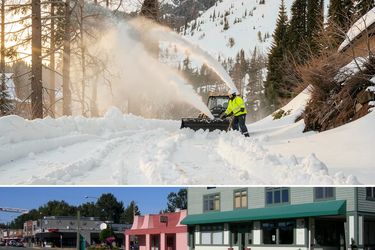 Car Dealership Snow Plowing in Snoqualmie, King County, WA - Set up service before winter so your inventory and showroom stay presentable and open.