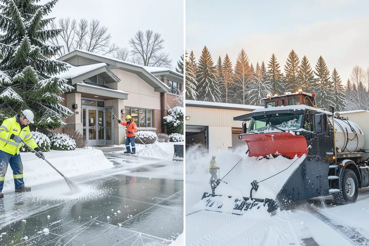 Car Dealership Snow Plowing in South Prairie, Pierce County, WA - Map the display rows, customer lot, and service drive with management