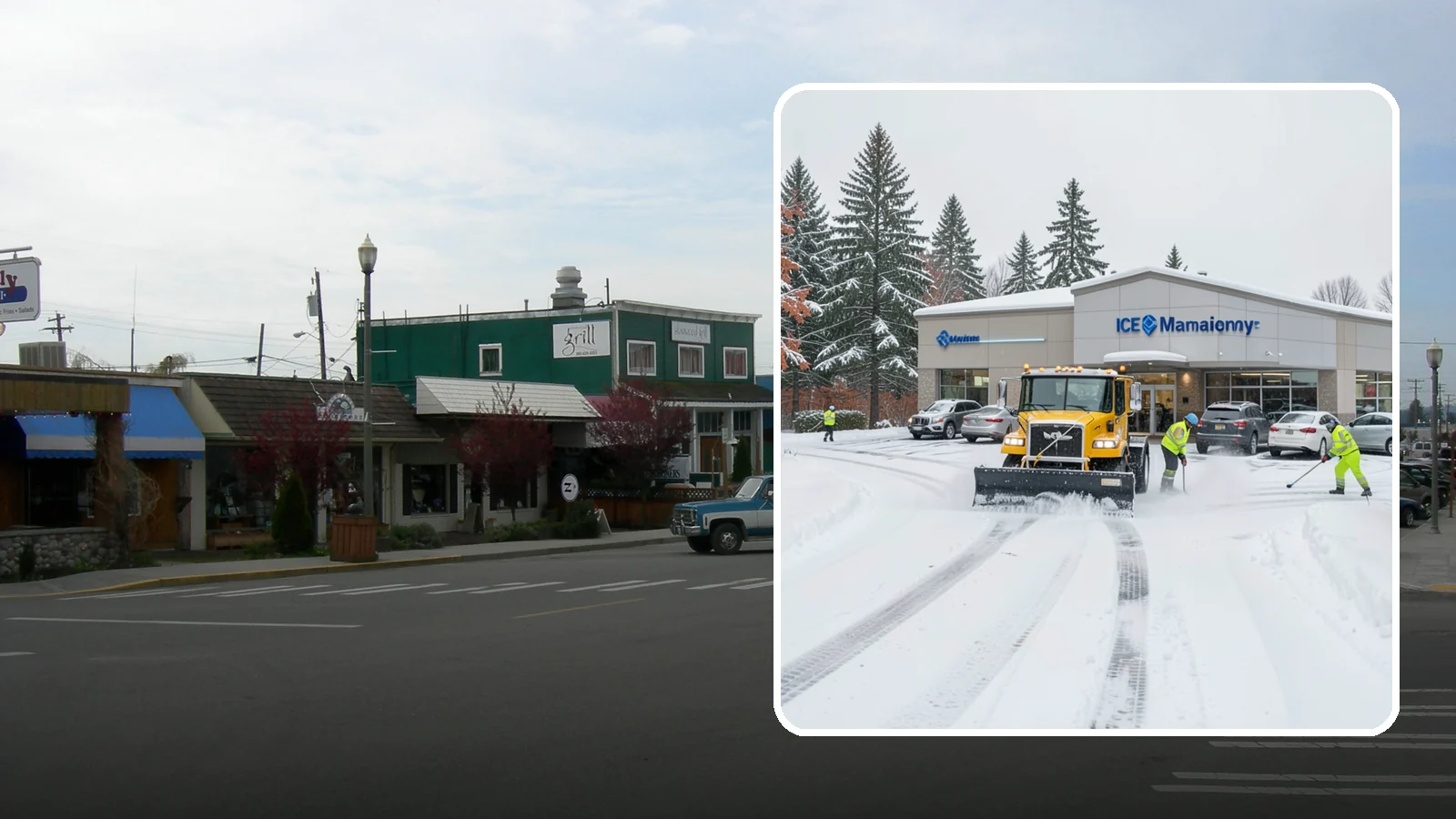 Car Dealership Snow Plowing in Stanwood, Snohomish County, WA - We plow dealership lots, showroom entrances, and service drives while working carefully around your inventory.