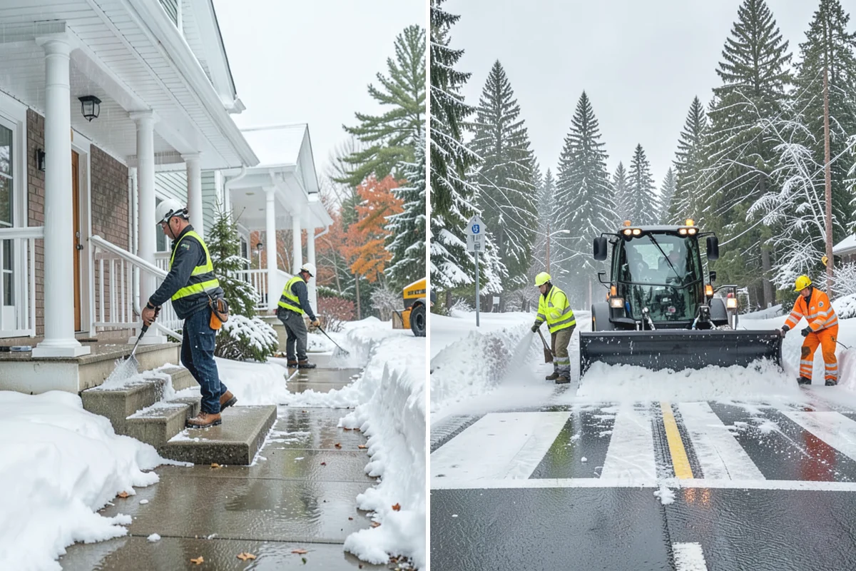 Car Dealership Snow Plowing in Wilkeson, Pierce County, WA - Map the display rows, customer lot, and service drive with management