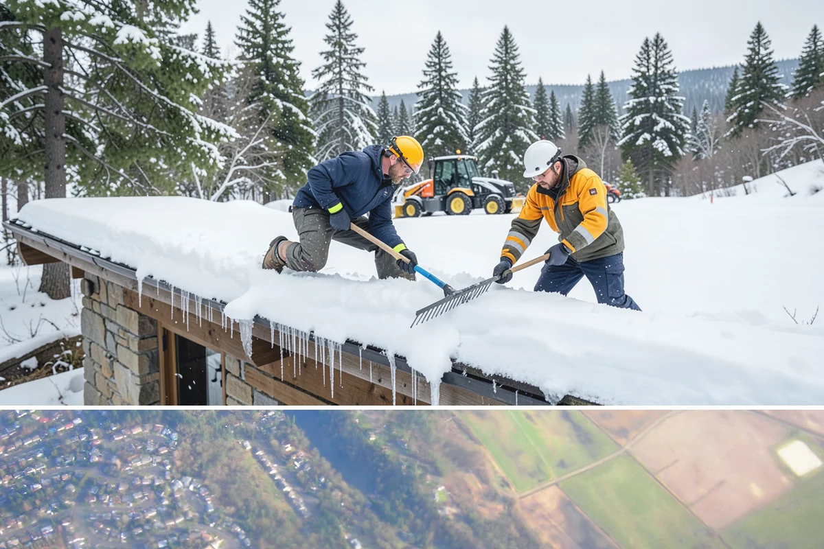 Catch Basin Snow Clearing in Algona, King County, WA - Basins need clearing right before the thaw cycles and atmospheric rivers that regularly follow our snow events from December...